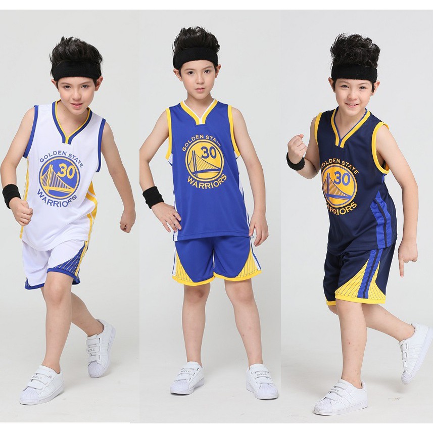 NBA Golden State Warriors No.30 Stephen Curry Kids Basketball Jersey ...