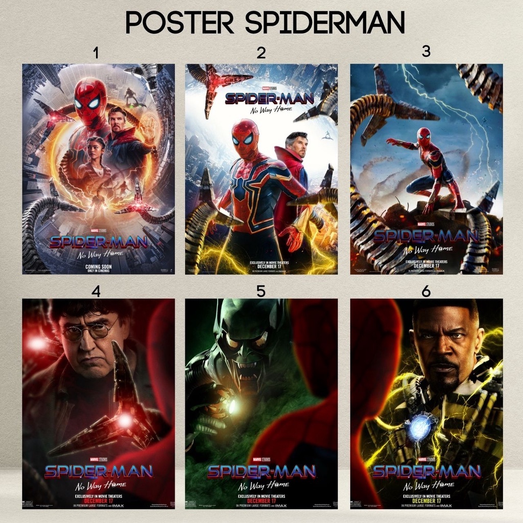 Spider-Man No Way Home Movie Poster Glossy Print Photo Wall Art