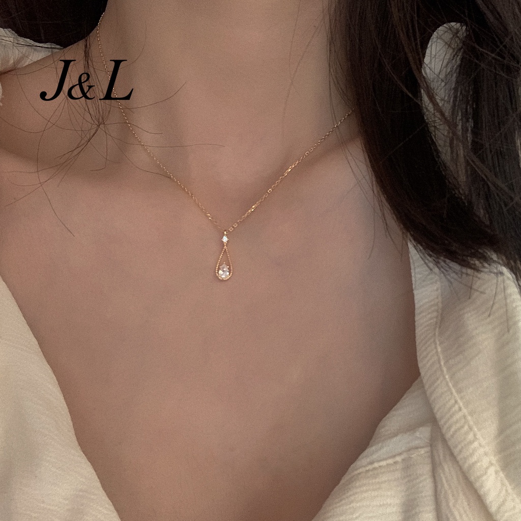 Fashion Women Jewelry Alloy Rhinestone Drop Pendant Necklace