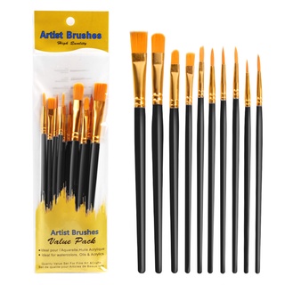 Set of 7 Flat Paint Brushes for Acrylic Painting, Soft Painting Brushes  Assorted Sized Craft Brushes Nylon Chip Brushes Artist Varnish Brush Wide  Art
