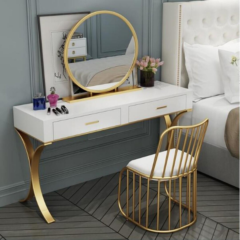 E022 PO Solid Wood Dressing Table with Drawers Shopee Singapore