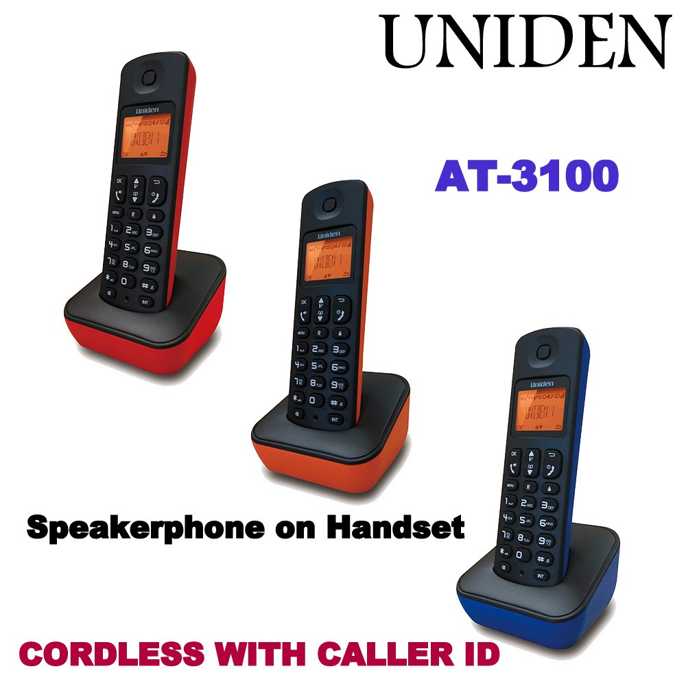 UNIDEN JAPAN AT3100 Cordless LANDLINE Telephone with Caller ID, Hands ...