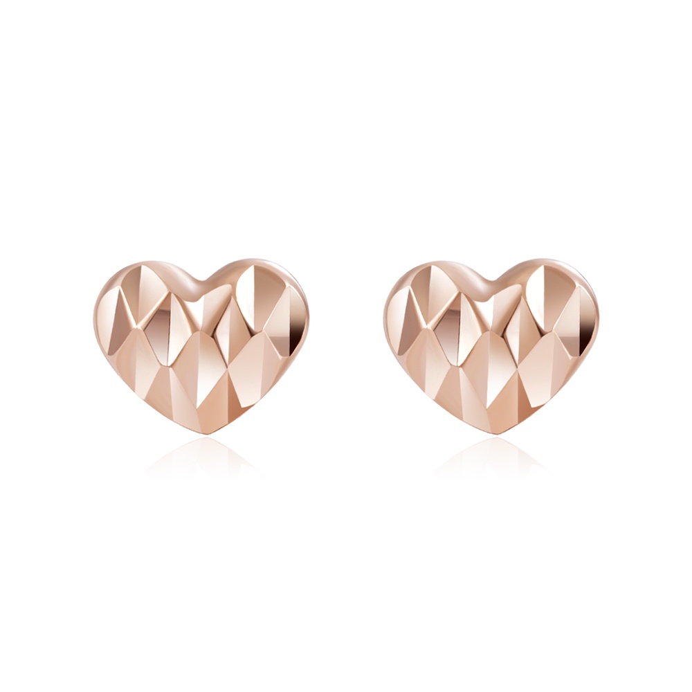 SK Jewellery Harley Heart 14K Gold Earrings