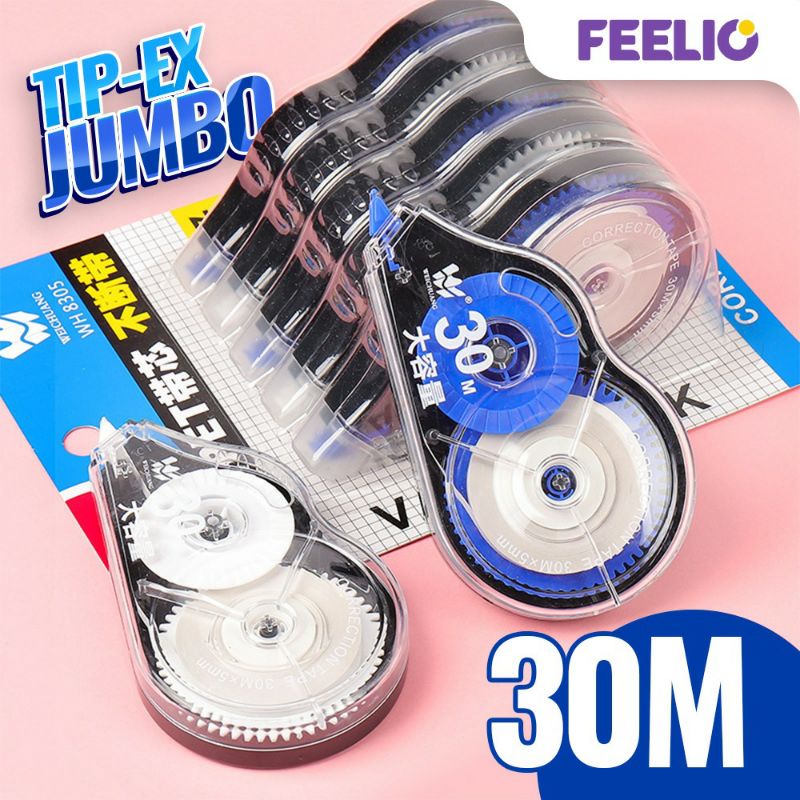 FEELIO - TIP EX CORRECTION TAPE PAPER ROLL 30 METERS AT5 | Shopee Singapore