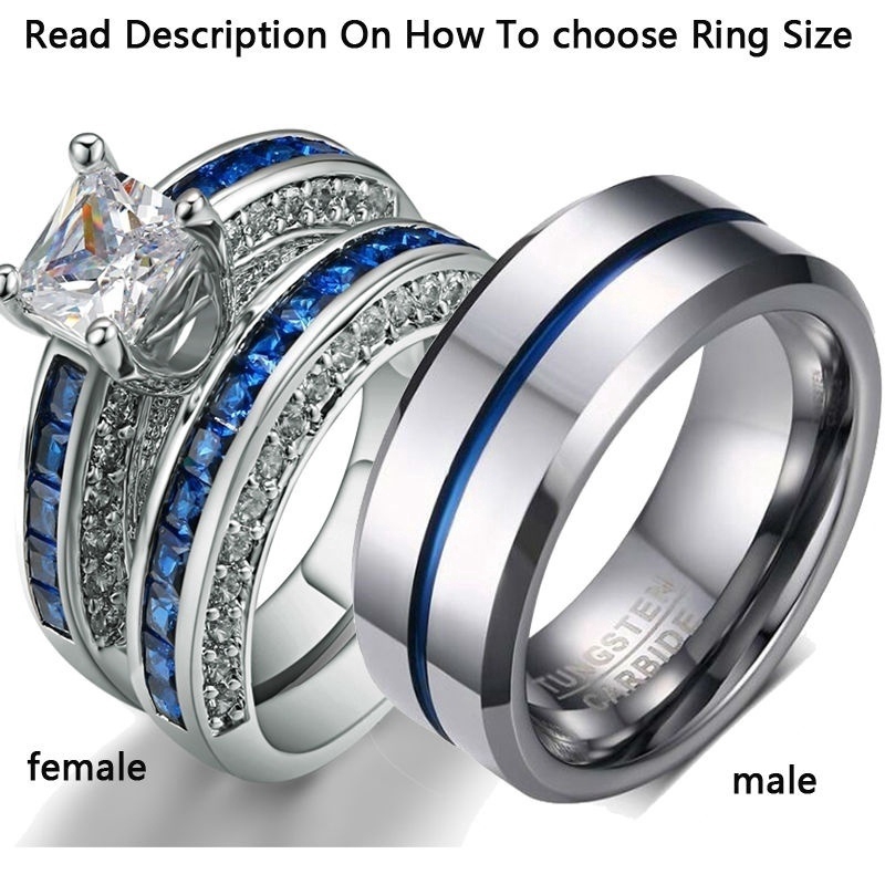 Wedding rings for on sale him and her