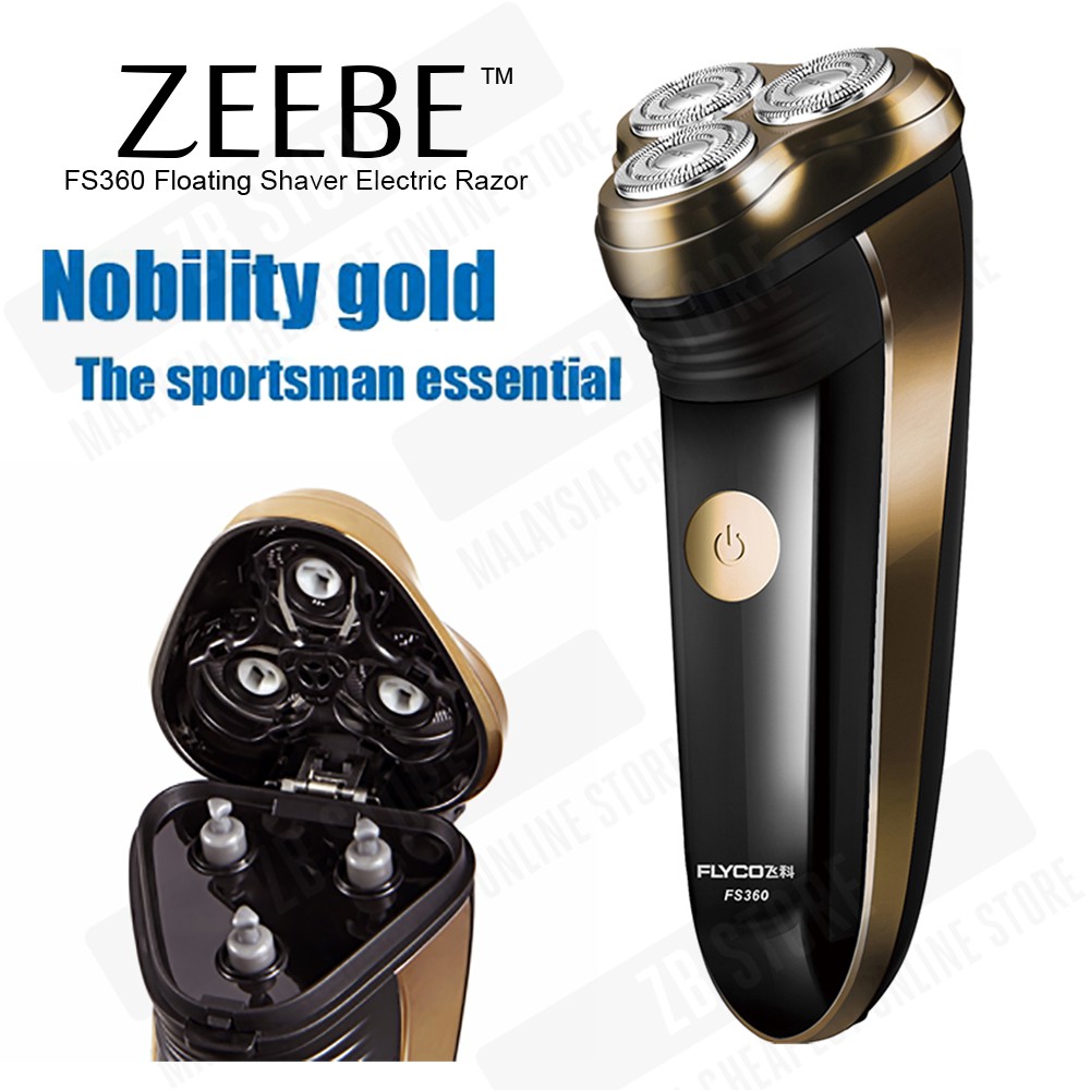 ZEEBE Floating Shaver Electric Razor Rechargeable 3 Head Shaver FS360 ...