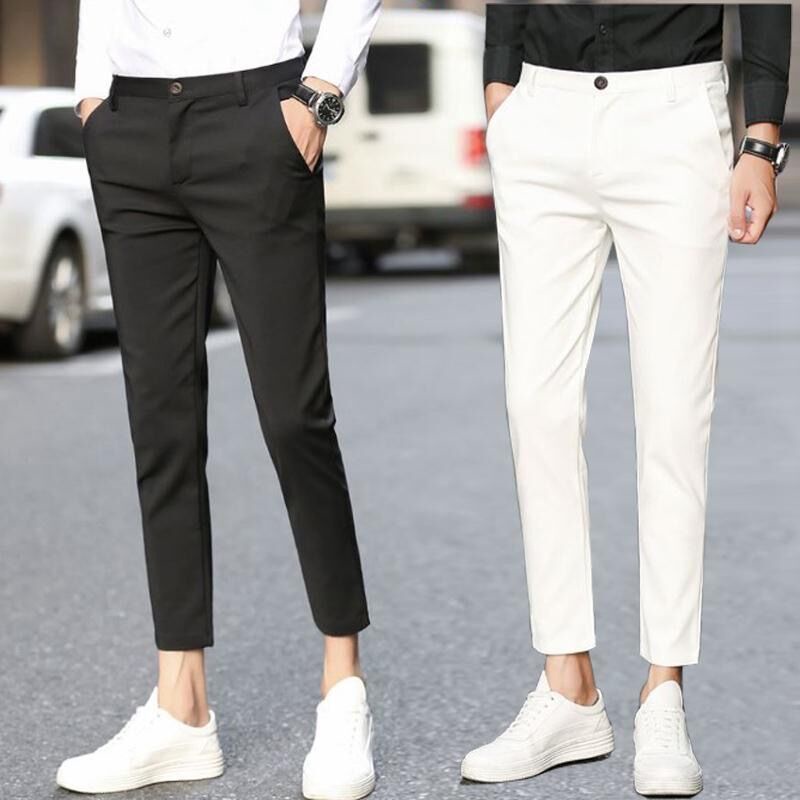 White ankle pants mens clearance