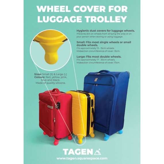 Luggage wheel sales covers