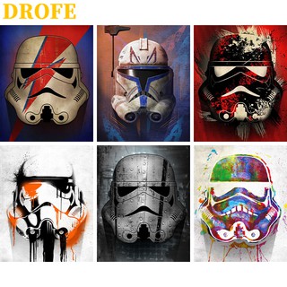 Star Wars Stormtrooper Arts Paint By Numbers - Canvas Paint by numbers