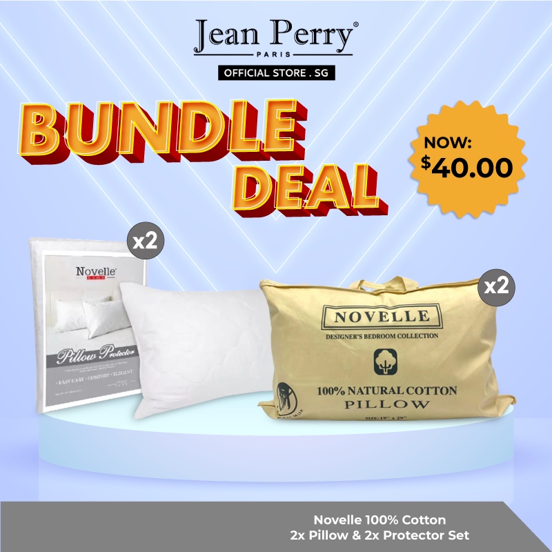 (Bundle Set Of 2 008) Novelle Cotton Pillow I Novelle Pillow Pad ...