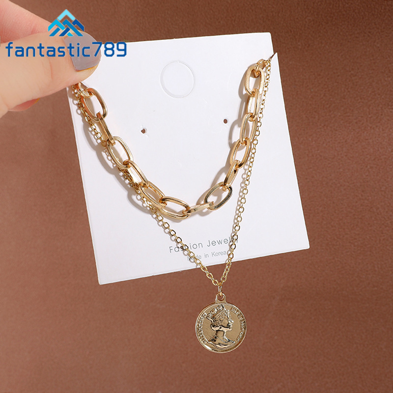 Gold coin necklace hot sale for men