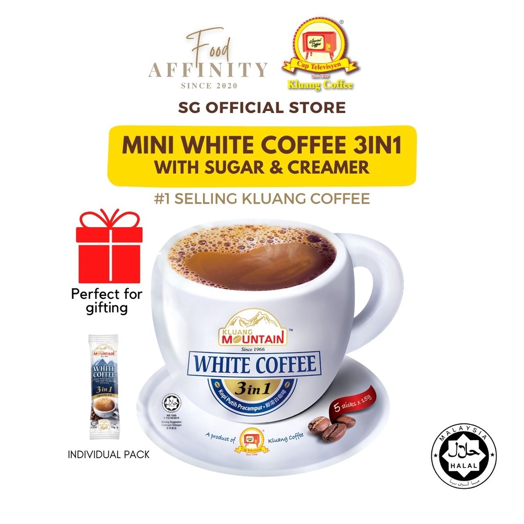 [Gift Pack] Kluang Mini White Coffee 3in1 15g x 5s by Food Affinity