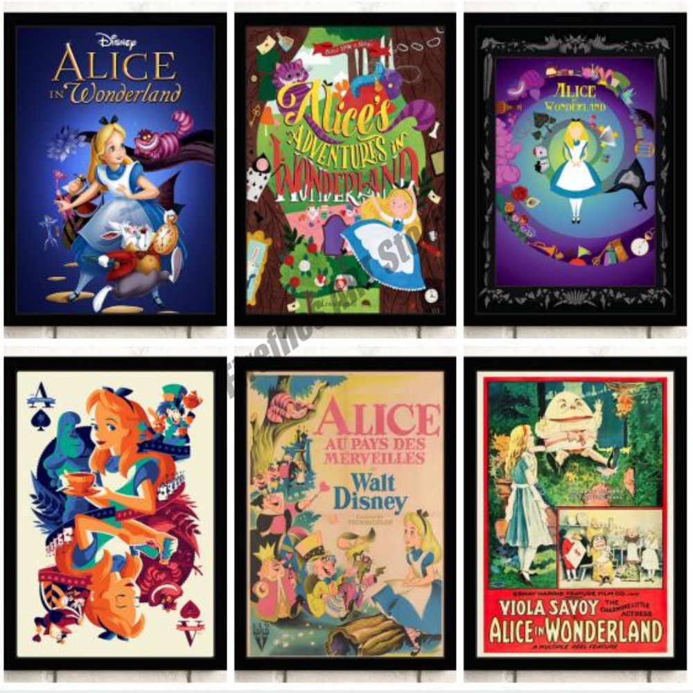 Wall Art Canvas Painting Disney Alice In Wonderland Nordic Posters and ...