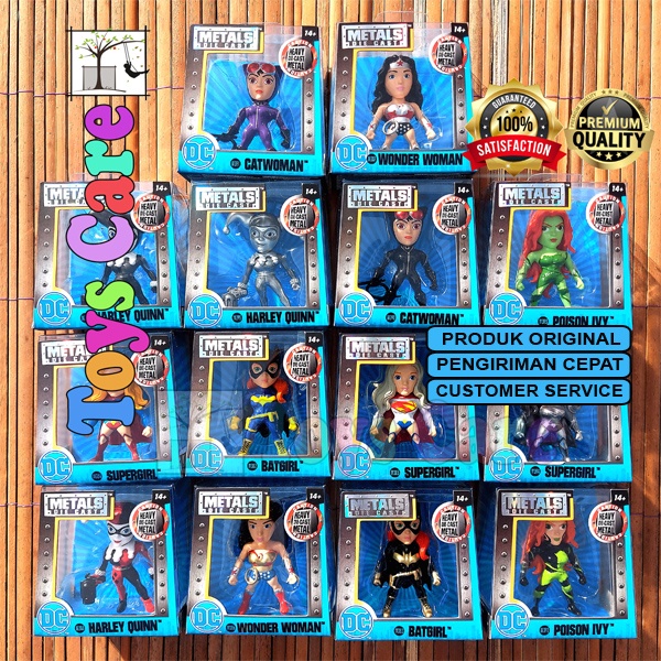 Jada METALS DC GIRLS 2.5 Inch HARLEY QUINN SUPERGIRL WONDER WOMAN ...