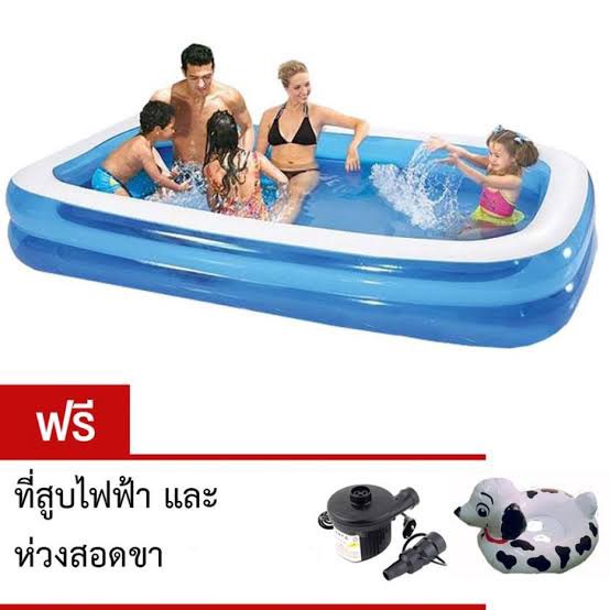 Special 2 Meter Inflatable Pool With Electric Pump And Rubber Ring Cute ...