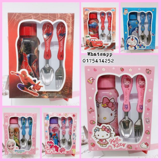 A Set Of Four Gift Items In The Form Of a Cup, a Spoon, a Perch and a Watch In Spiderman Shape main image 1