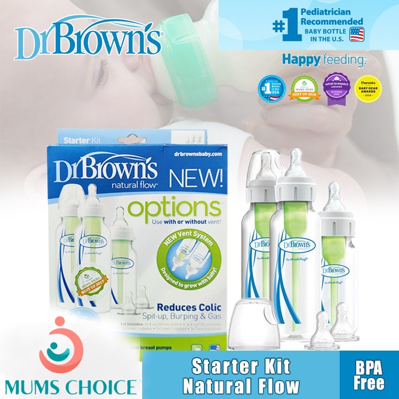 Dr Browns Options Anti-Colic Narrow Neck Starter Kit main image 1