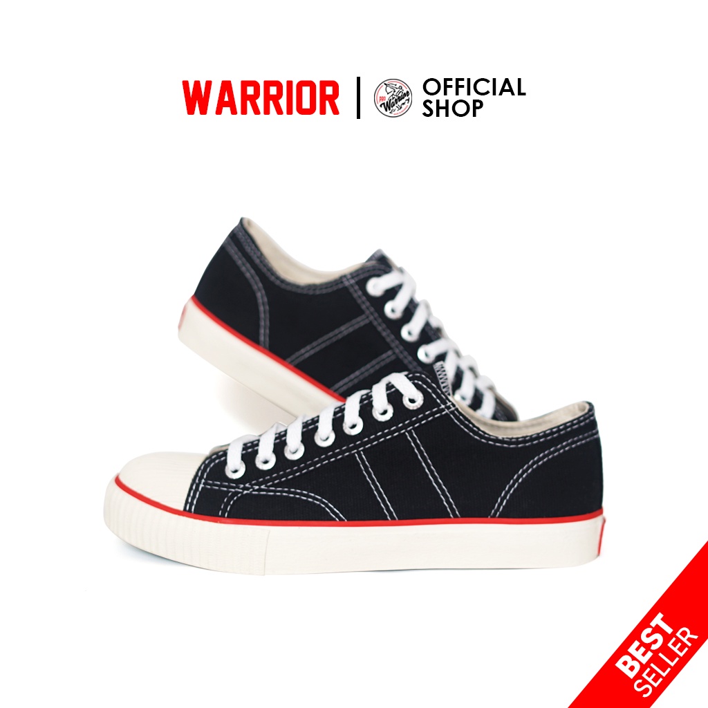 Sepatu Sekolah Warrior Classic Black White LC - Sepatu Sekolah Warior - Gambar 2