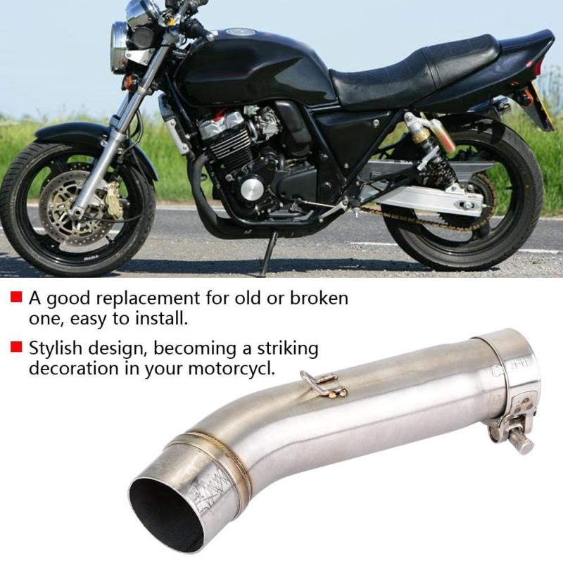 CB400 Motorcycle Exhaust middle pipe Link Pipe Stainless