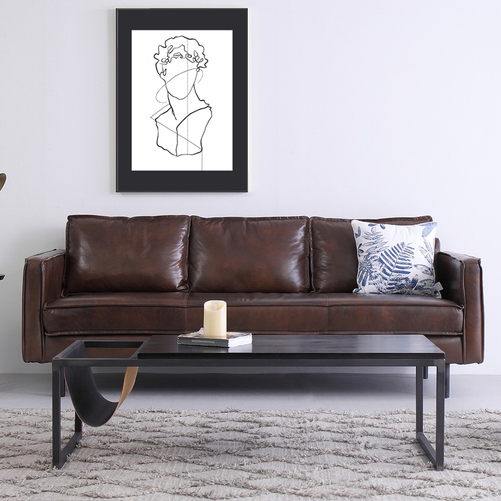 Genuine leather 3 seater sofa hotsell