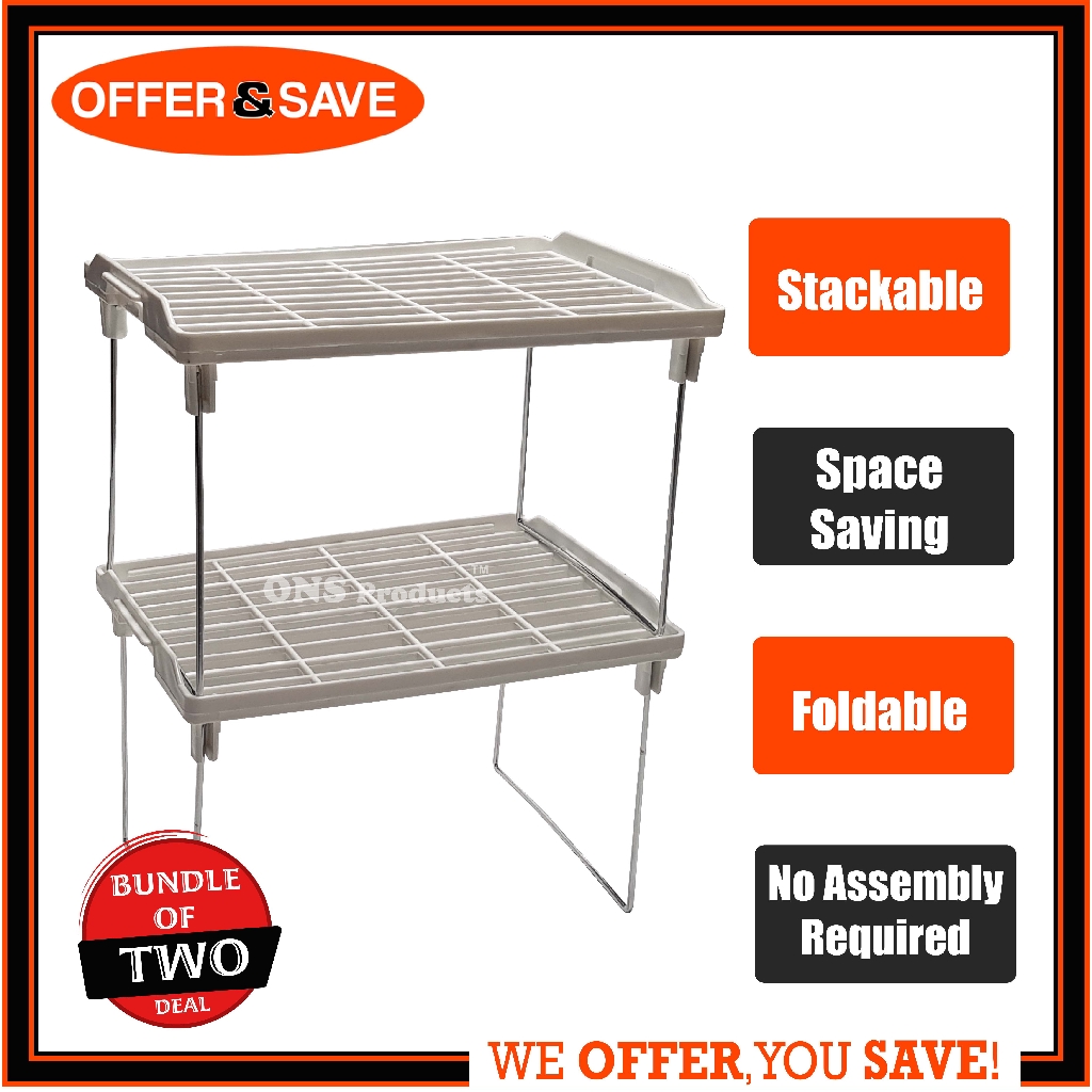 [BUNDLE OF 2] Multipurpose Storage Rack for Kitchen / Multi-storey ...