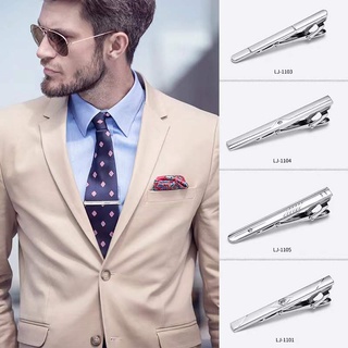 Men's Simple Metal Silver Neck Tie Clip Formal Wedding Suit Necktie Clasp  Clips`