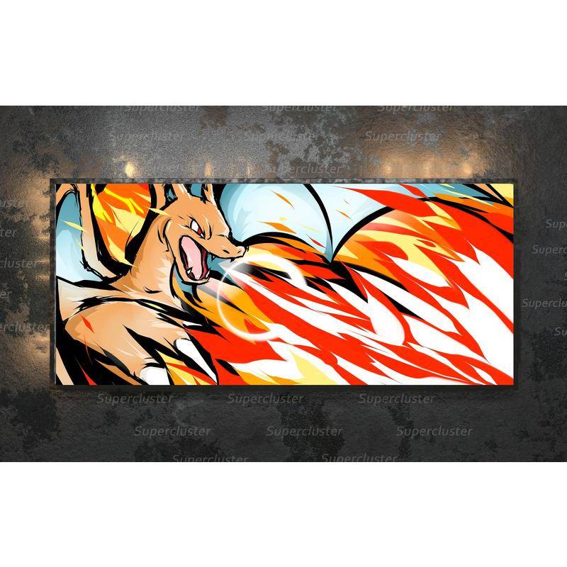 Pokemon Canvas Painting Pikachu Charmander Mewtwo Poster Shirou Emiya ...