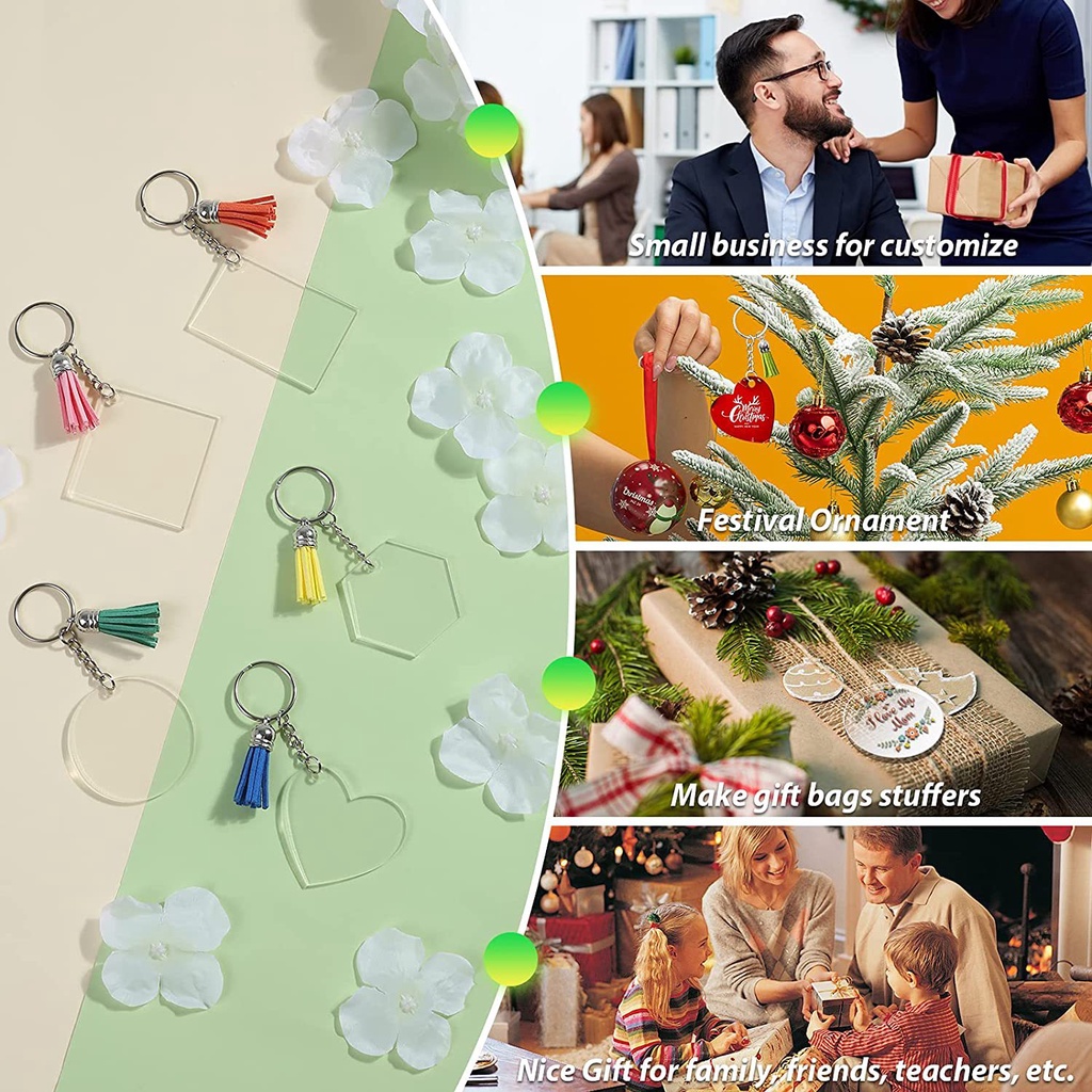 🇸🇬 [New Product Sale] Acrylic Keychains, Bookmarks Coloured Tassel Open ...