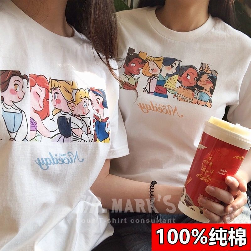 Pure cotton short-sleeved t-shirt new style top Korean loose women's clothing students all-match cute sisters girlfriends trendy 0322