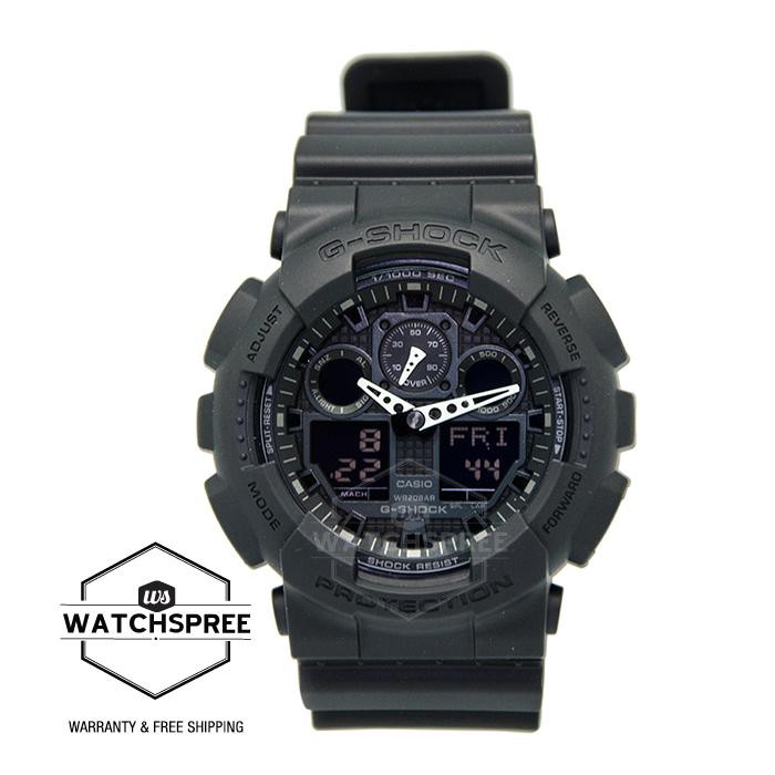 Casio G Shock Extra Large Series Black Resin Band Watch GA100 1A1 GA 100 1A1 Shopee Singapore