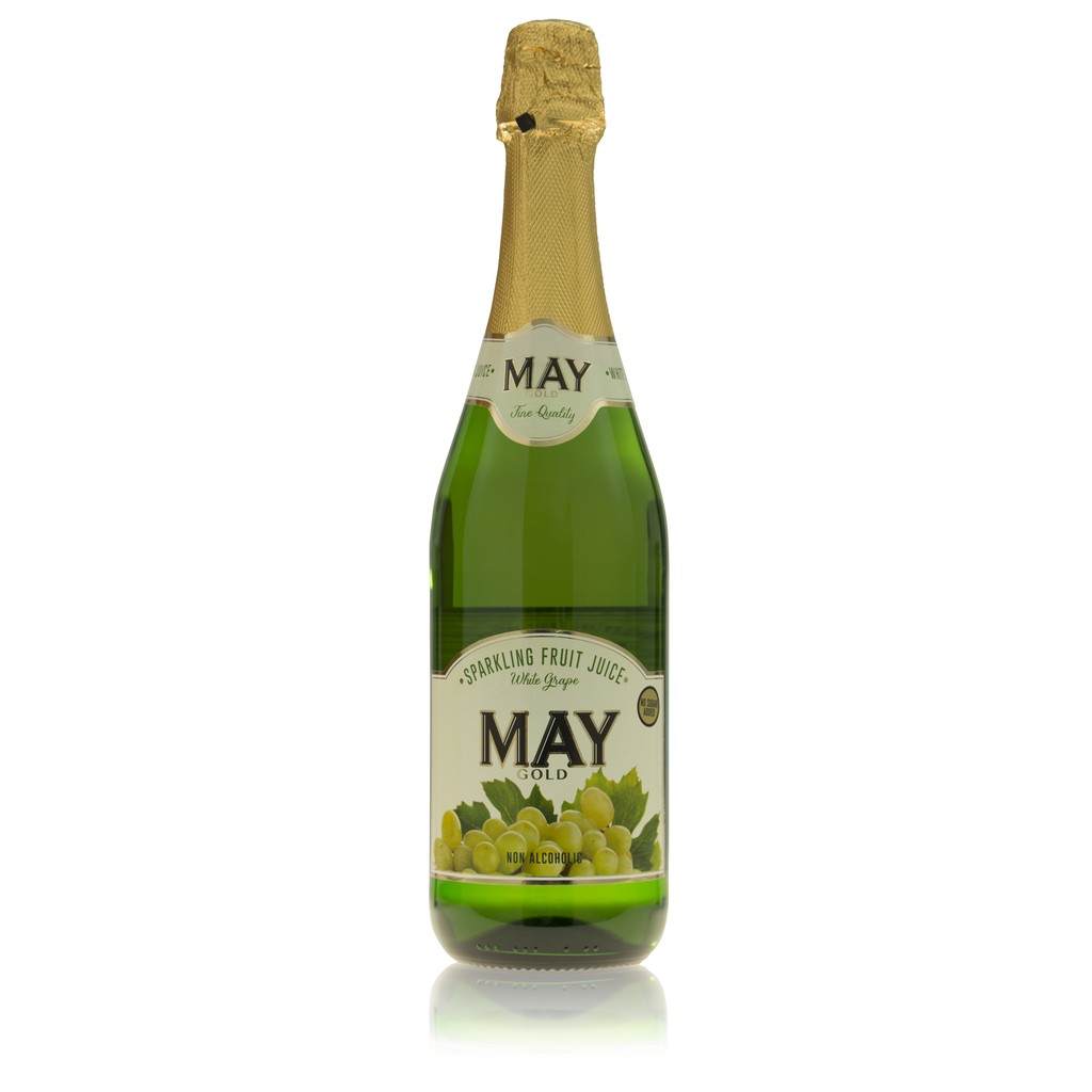 May Gold Sparkling White Grape Juice , Halal Certified, 750ml Shopee