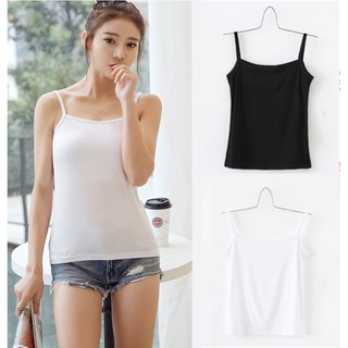 White silk hot sale vest top