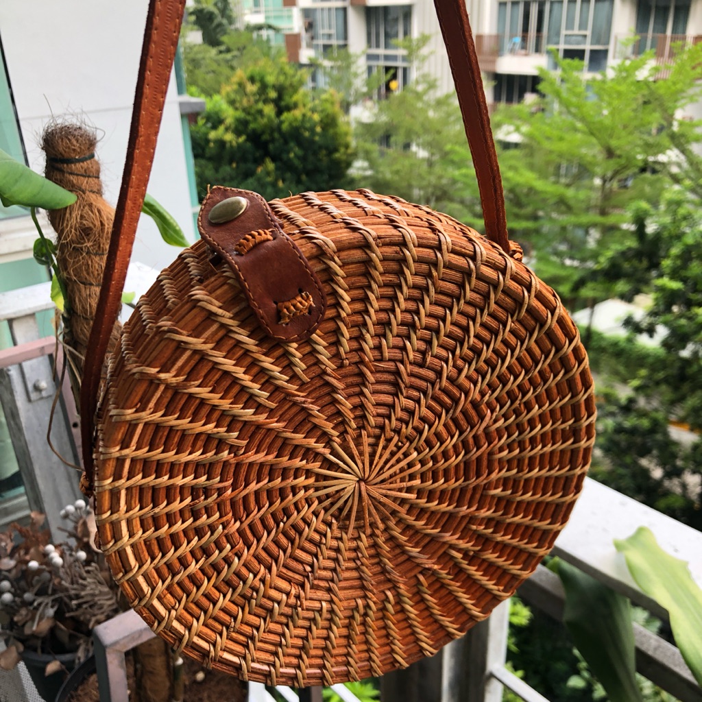 Round rattan store bag singapore