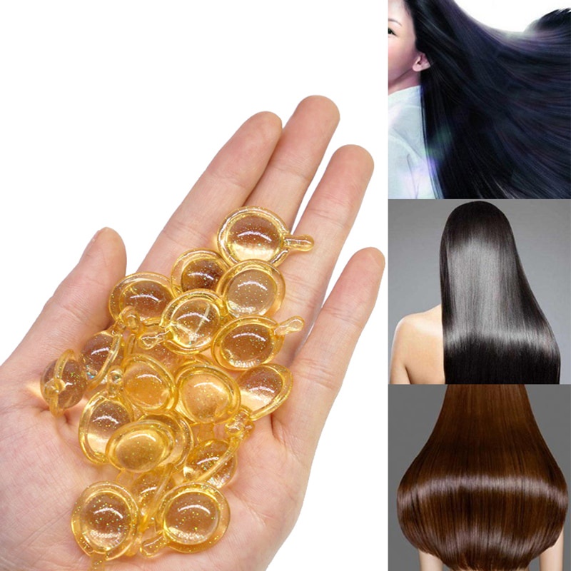 10Pcs Hair Vitamin Capsule Pro Keratin Complex Oil Smooth Silky Hair