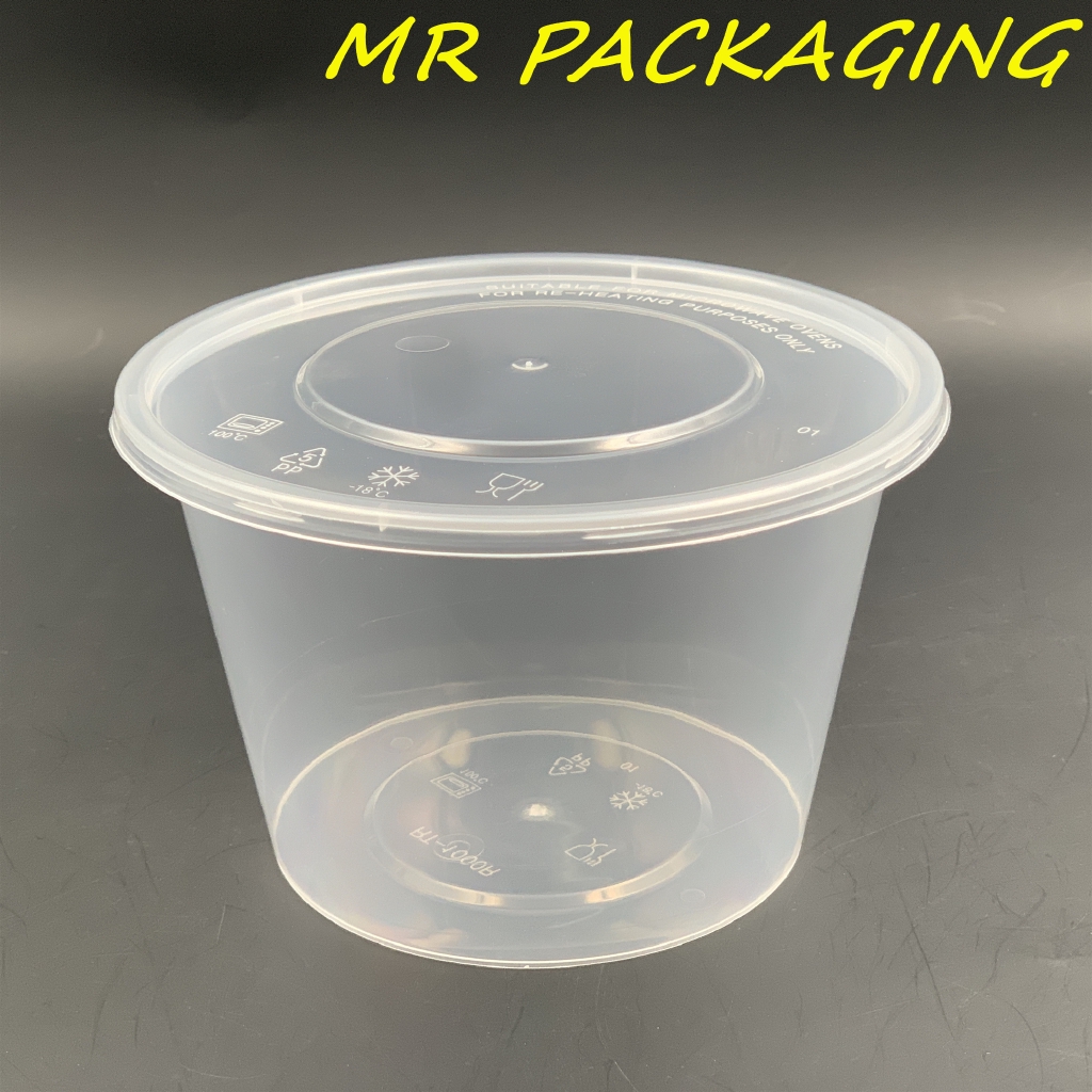 1000ml Felton Round Disposable Plastic PP Food Container ( 50pcs± ...