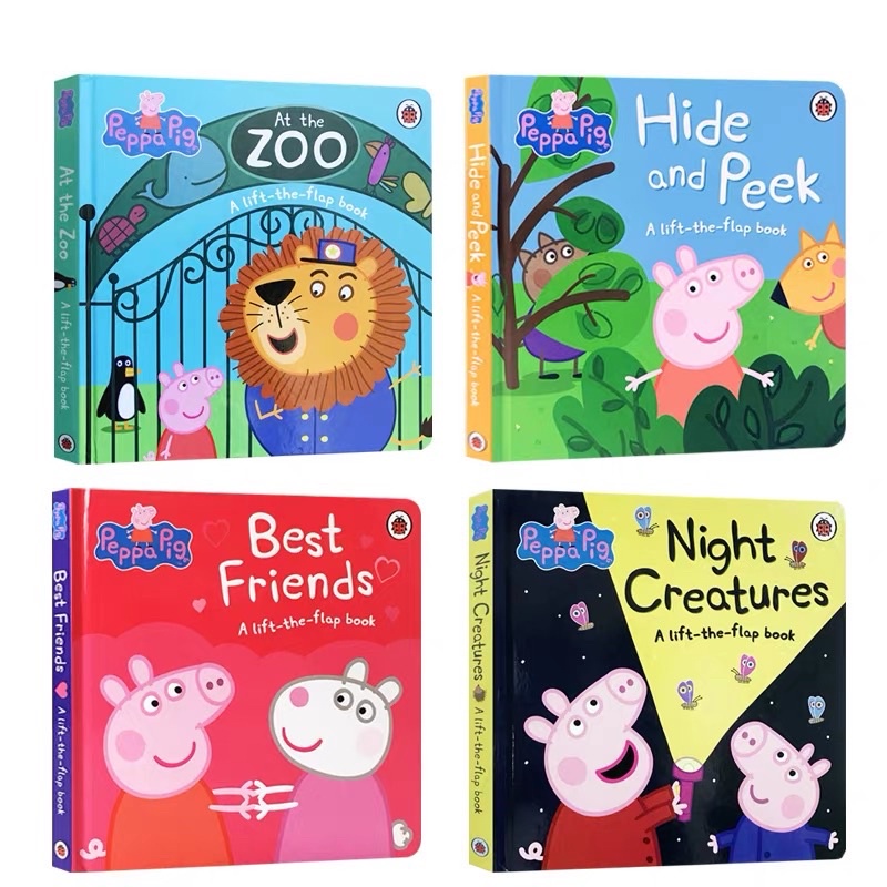 [SG Stock] Peppa Pig Lift the Flap Board Book Zoo Hide Peek Best ...