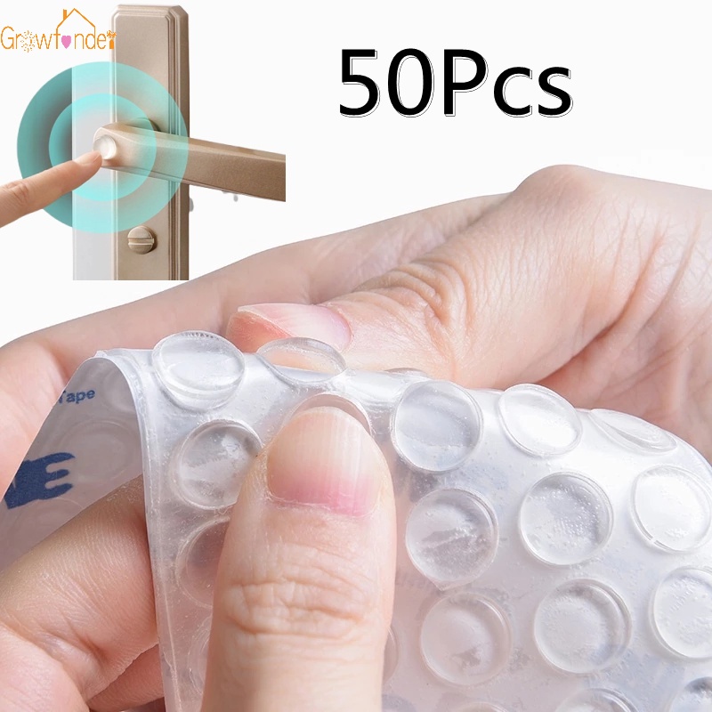 50PCS Protective Cushion Transparent Self Adhesive Round Silicone ...