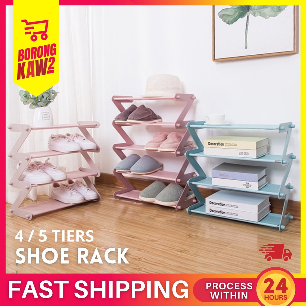 Portable Shoe Rack Tier Space Saving Shoe Rack Rak Kasut ( YH8802 ...