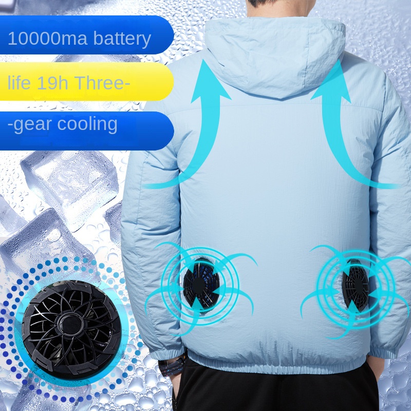 Summer Cooling Air Conditioning Clothing Men's Fan Clothes USB Charging Travel Sunscreen Outdoor Fishing