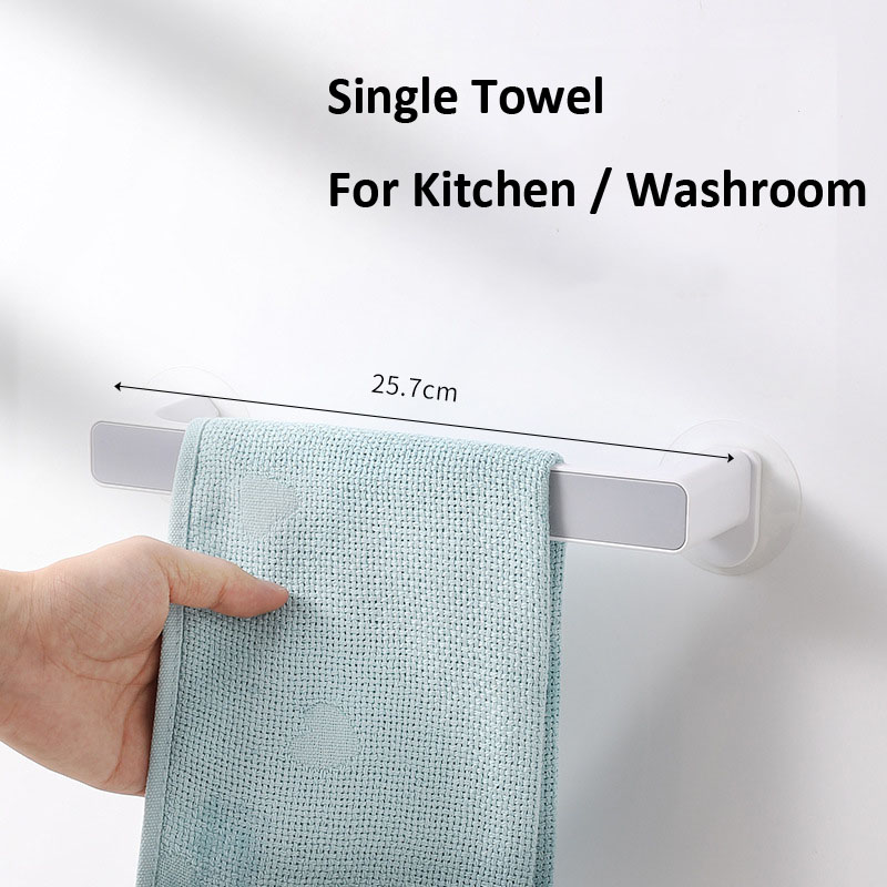 Punch free Bathroom Towel Rack Towel Hanger Bathroom Organizer Long ...