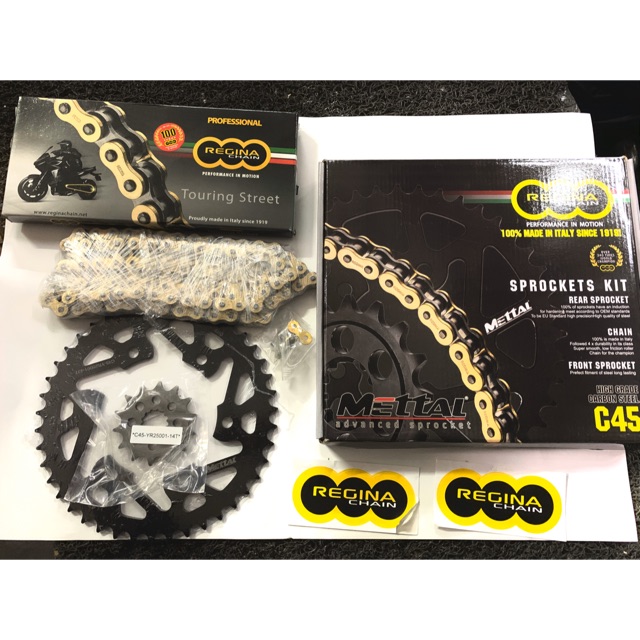 REGINA Yamaha R25 V1/V2 MT25 Sprocket Chain Kit Set Rantai Spoket ...