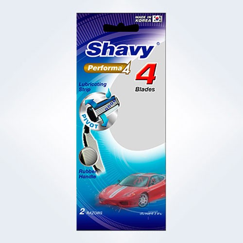 Shavy Performa4/Chevy Razor 4 Blades 2 Handles/Pack | Shopee Singapore