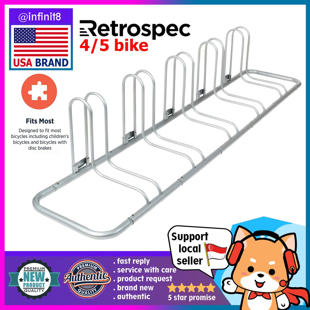 [sg stock] Retrospec USA Stash Rack 4 or 5 Bike Floor Stand Bicycle ...