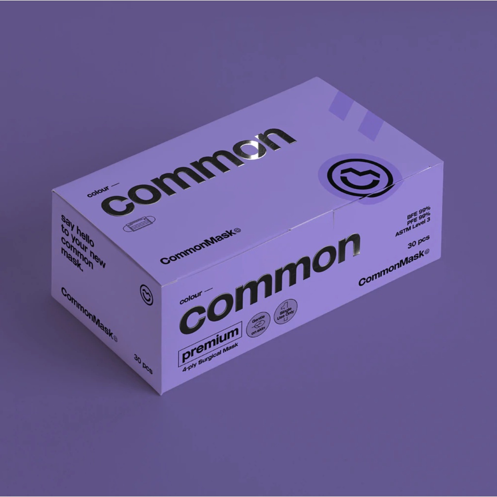 CommonMask - Common Lilac 4-ply Surgical Mask Lilac (30pcs) | Shopee ...