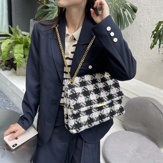 Casual Plaid Women Shoulder Bag Chain Strap Crossbody Bag For Women Fashion  Lady Designer Handbag