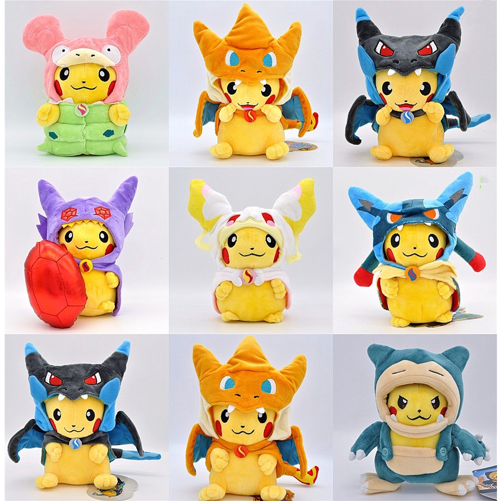 Cosplay Pikachu Peluche Doll Pokemon Toy Eevee Charizard Snorlax