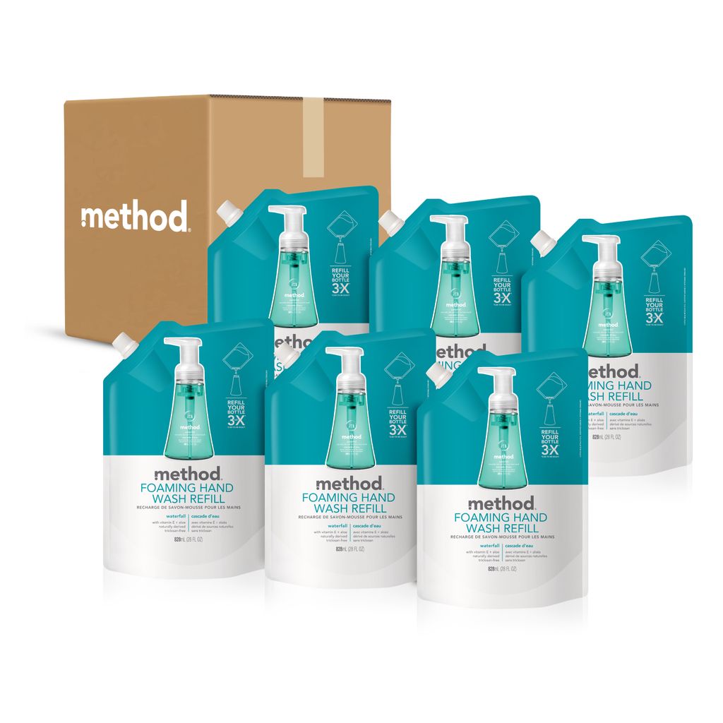 Method [Carton] Foaming Hand Wash Refill - Waterfall Refill 828ml x 6 ...