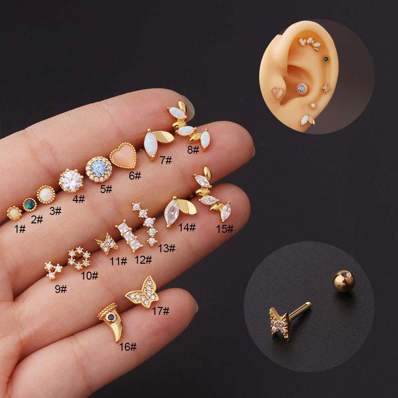 Cartilage hot sale pearl earrings