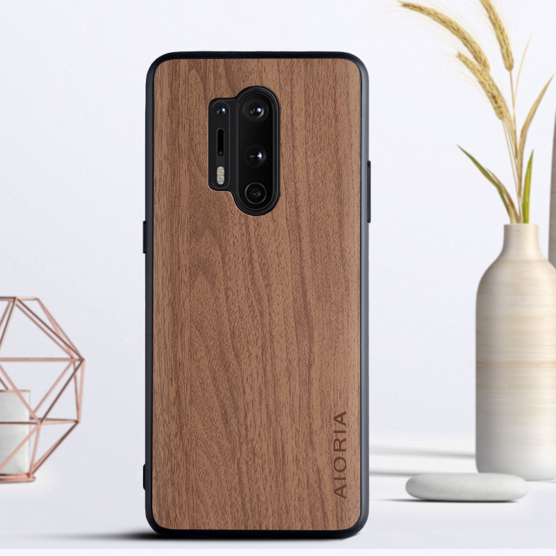 OnePlus 6T 7T Pro case wooden pattern skin TPU+ PC covers
