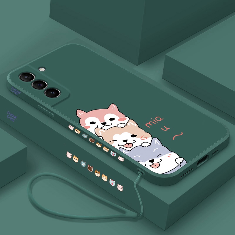 Casing Samsung Galaxy S23 S22 Plus S23 Ultra Three Pets Cute Cartoon ...